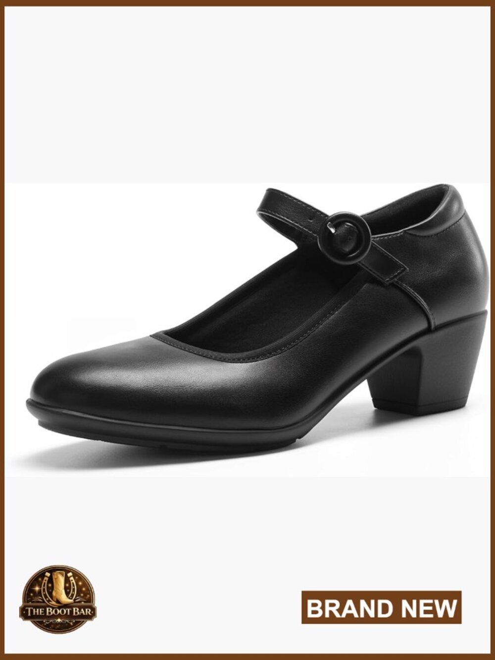Women's Low Chunky Heels Mary Jane Pumps Closed Toe Work Dress Shoes